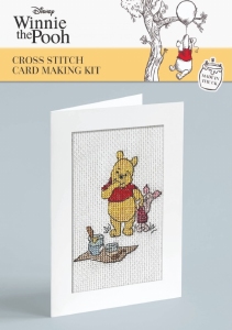 Disney DYCS004 Cross Stitch Card kit Winnie the Pooh+Piglet