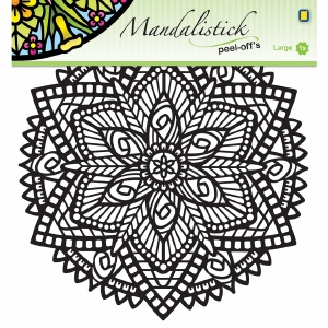 JEJE 3.9261 Mandala Peel off sticker Starflower Zwart,19cm