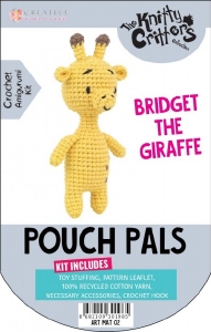 Knitty CrittersPouch Pals haakpakket KC780 Bridget the Giraf