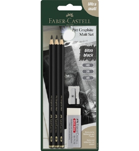 Faber Castell FC115296 Set 3 Grafietpotloden Ultra Black