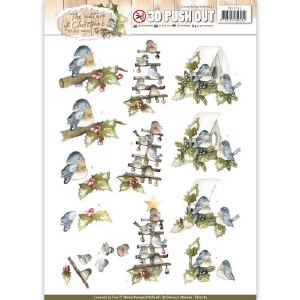 3D Push-Out vel SB10182 PM. Nature of Chr. Christmas Birds