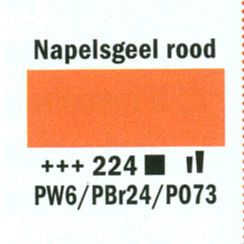 Amsterdam  standard acrylverf 20ml; 224 Napelsgeel rood