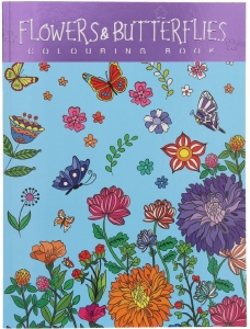 Kleurboek BB1072/022011 Flowers & Butterflies colouring book