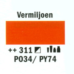 Amsterdam  standard acrylverf 20ml; 311 Vermiljoen