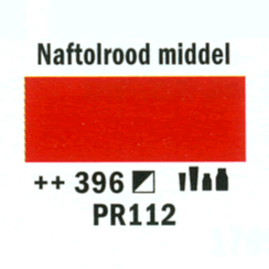 Amsterdam  standard acrylverf 20ml; 396 Naftolrood middel