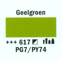 Amsterdam  standard acrylverf 20ml; 617 Geelgroen
