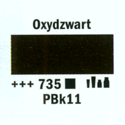Amsterdam  standard acrylverf 20ml; 735 Oxydzwart