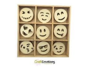 Houten ornamenten box CE811500/0233 Emoticons