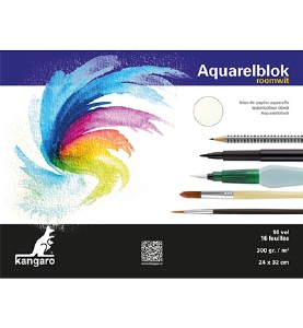 Kangaro K-5302 Aquarelpapierblok 32x24cm/300grs/16vel