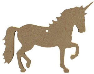 Gomille MDF figuur GOM1390 Eenhoorn (Unicorn) lopend 15cm