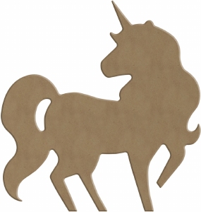 Gomille MDF figuur GOM1497 Unicorn (omkijkend) 16x17cm