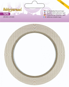 Hobbyjournaal HJTAPE3 Dubbelzijdig klevend tape 3mm breed