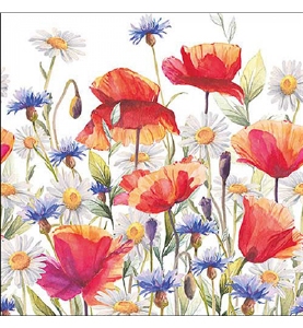Servetten Ambiente 5 stuks 1331/8640 Poppies and Cornflowers