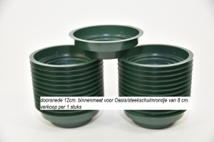 Oasis 45-04227 Oasis bowl groen 12cm (binnenmaat 8cm)