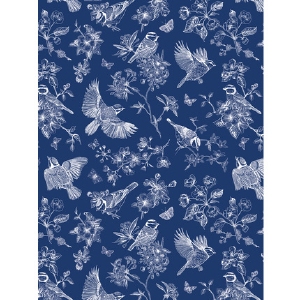 Decopatch papier FDA909 vogels op donkerblauw achtergrond