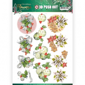 3D Push-Out vel SB10479 Jeanine/Christmas Flowers/Christ