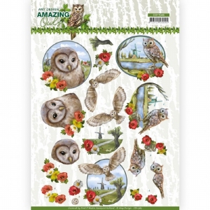 3Dknipvel CD11565 Amy Design-Amazing Owls Meadow Owls