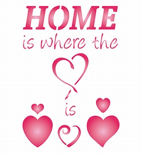 UITVERKOCHTProny stencil 470.653.024 Home is Where the Heart