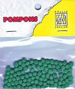 Mini pompons POM004 Emerald Groen