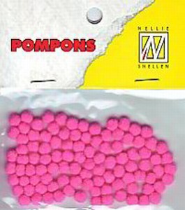 Mini pompons POM012 Neon Roze