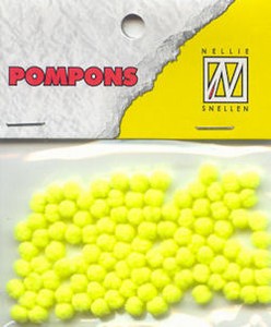 Mini pompons POM023 Neon Geel