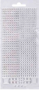 Stickervel 1116 lijnen/kaders (zilver)