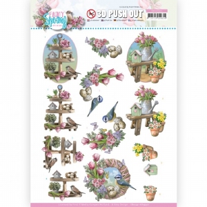 3D Push-Out vel SB10541 Amy/Enjoy Spring-Spring Decorations