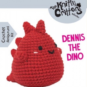 Knitty CrittersPouch Pals haakpakket KC872 Dennis de Dino