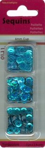 H&C Fun 12053-5307 Paillettentrio facon Turquoise