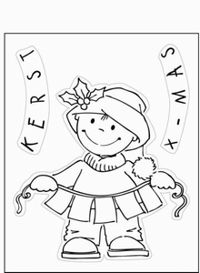 Clearstamp MD-EC0101 Eline's Toddlers: Kerst X-mas