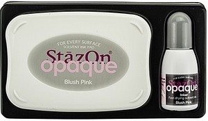 StazOn Opaque Solvent Ink pad + Inker Blush Pink SZ000106