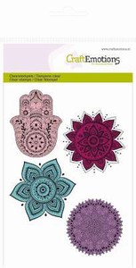 Craftemotions Clear Stamps 130501/1083 Hand/bloem ornament