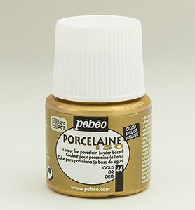 Pebeo porseleinverf 45ml: 24-044 Metallic Gold