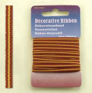 H&C Fun 12101-0114-Decorative Ribbon-lint 3mm Sunshine