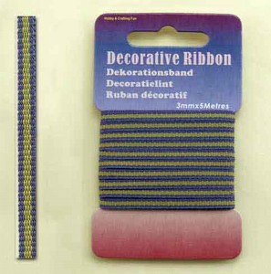 H&C Fun 12101-0121-Decorative Ribbon-lint 3mm MulitLime