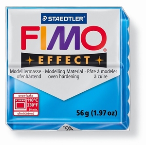 Fimo Soft 8020-374 effect transparant Blauw