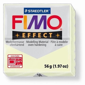 Fimo Soft 8020-004 effect glow in the dark Geel
