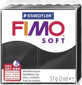 Fimo soft 09 zwart