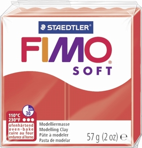 Fimo soft 24 Indisch rood