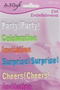 Embellishments Invitation (foam teksten) EMB-In2Crafte