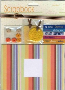 Scrapbook/schetsboekje Oranje(knoopjes,teksten)12110-1005