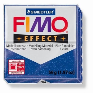 Fimo Soft 8020-302 effect glitter Blauw