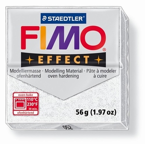 Fimo Soft 8020-052 effect galaxy glitter Wit