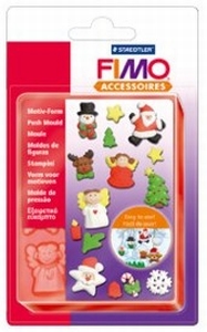 FIMO siliconen duwvorm/pushmold 8725-06 Kerst