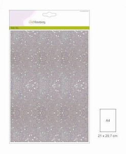 Glitterpapier 5vel/A4/120grams CE001290/0160 Wit