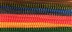 H&CFun 12271-7132 Chenille draad 6mm Stripes kleurenmix