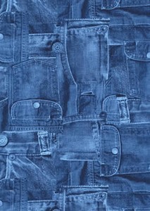 Decopatch papier FDA381 Jeans blauw / Denim blue