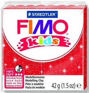 Fimo Kids 8030-212 Glitter Rood
