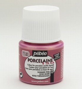 Pebeo porseleinverf 45ml: 24-107 Shimmer Pink