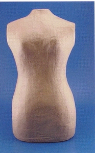 xPapier mache TORSO vrouw circa 45cm 16711-082/QXM141